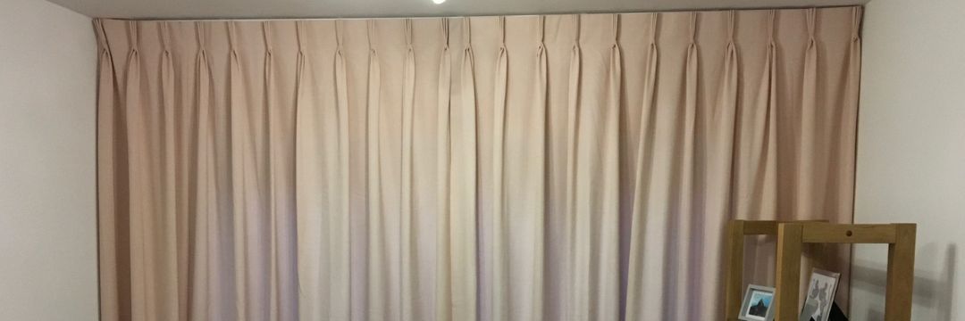 Curtains on large door